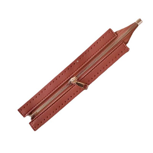 Accesorios para bolsos tejidos con cremallera de metal de 24 cm hechos a mano para bricolaje