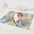 thumbnail image 2 of Blue and Yellow Floral Pattern Blanket,Comfortable Soft Flannel Throw Blanket,All Season,Warm Lightweight Blankets for Sofa Bed Couch Living Room Chair,30"x40", 2 of 4
