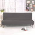 thumbnail image 2 of Stretch Futon Cover Armless Sofa Slipcover Foldable Sofa Bed Covers with Elastic Bottom, Machine Washable (Gray), 2 of 6
