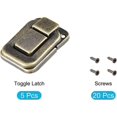thumbnail image 5 of Toggle Catch Lock (40mm x 27mm) 5Pcs, Iron Hasp Latches - for Cabinets Boxes Suitcases, Bronze Tone, 5 of 5