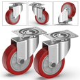 thumbnail image 3 of GBL 4" Heavy Duty Rubber Caster Wheels, Set of 4 - 1320 lbs Capacity, No Floor Marks, Silent Swivel, 3 of 8