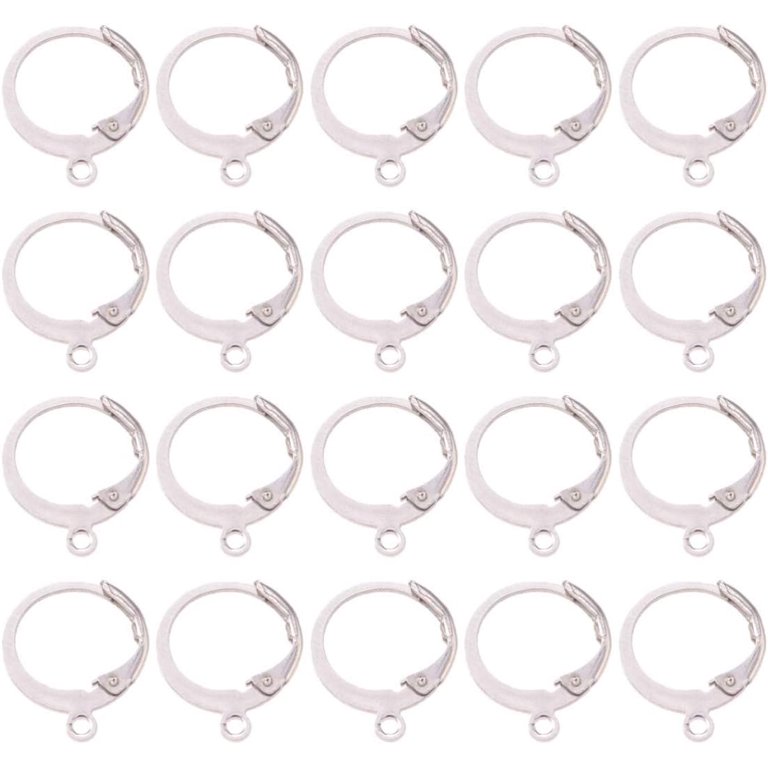 Cousin DIY Silver Fishhook Earring Findings, 136 Piece 