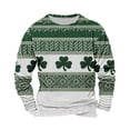thumbnail image 1 of Chandail de la Saint-Patrick pour Femmes, chandail à Manches Longues Imprimé Col Rond Coupe Ample, Haut Décontracté pour Fêtes et Événements, 1 of 3