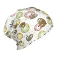 thumbnail image 2 of Honeii Donut Sloth Print Kids Knit Beanie Watch Hat ,Knit Cap for Boys and Girls, 2 of 7