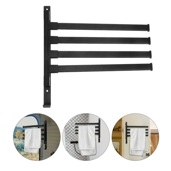 KALLORY  Trailer Clothes Drying Rack Laundry Rotating Towel Bar Travel