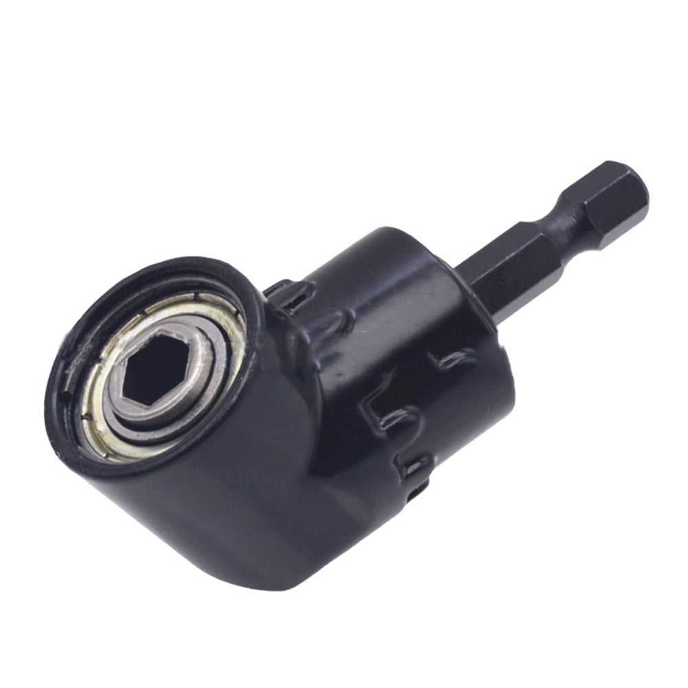 3-Piece Right Angle Drill Adapter Set - 105° Angle Driver & Socket Adapters (1/4", 3/8", 1/2") For Tight Spaces, Hex Shank