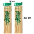 thumbnail image 1 of 100pcs 200pcs Natural Bamboo Skewers, Wooden Skewers, Kebab, Short Skewers, Wooden Kebab Skewers For Fruit Kabobs, Appetizer, Chocolate Fountain, Cocktail, 8"/10"/12", 1 of 5