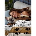 thumbnail image 3 of Brown Paw Print Twim Size Flat Sheet, Wrinkleproof & Fadeproof Cooling Flat Bed Sheet Only, Vintage Farmhouse Country Wooden Grain Breathable Soft Bedding Top Sheets 66 x 96 Inches, 3 of 8