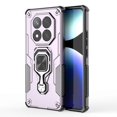 thumbnail image 3 of For Xiaomi Redmi Note 14 Pro 5G Case Rotatable Ring Kickstand PC + TPU Shockproof Phone Cover - Gree, 3 of 5