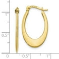 thumbnail image 2 of 10k Solid Yellow Gold Polished Hoop Earrings 11x1mm Wide Hoop Earring for Women - 1.3 Grams, 2 of 2