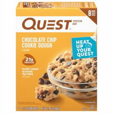 2X-Quest Bar Chocolate Chip Cookie Dough Protein Bars - 8 pk