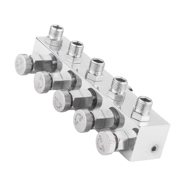 Adaptador de aerógrafo, adaptador de manguera de aire, aerógrafo profesional, herramienta de reparación de pintura de ajuste portátil, salida de aire 1 de cada 5