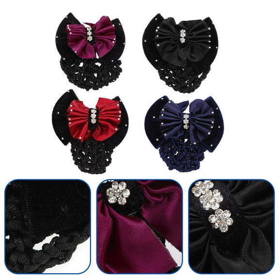Supvox 4pcs Women Hair Accessories Synthetic Material Hair Snoods for Headdress in Casual Occasions