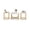 White and Gold, variant on 3-Piece Coffee Table Set with Metal Legs, Round Coffee Table and 2PCS Square End Tables for Living Room, Gray
