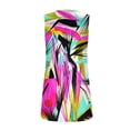thumbnail image 2 of JGGSPWM Summer Tank Tops for Women Loose Fit Pleated Square Neck Sleeveless Tops Curved Hem Flowy Loose Fit Camisole Trendy Breathable Tees Shirts Hot Pink L, 2 of 5