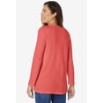 thumbnail image 2 of Woman Within Plus Size Embroidered Thermal Henley Tee, 2 of 3