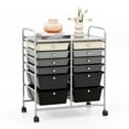 thumbnail image 1 of Costway 12 Drawers Rolling Cart Storage Mutlicolor Scrapbook Paper Studio Organizer Bins Gradient Grey, 1 of 10