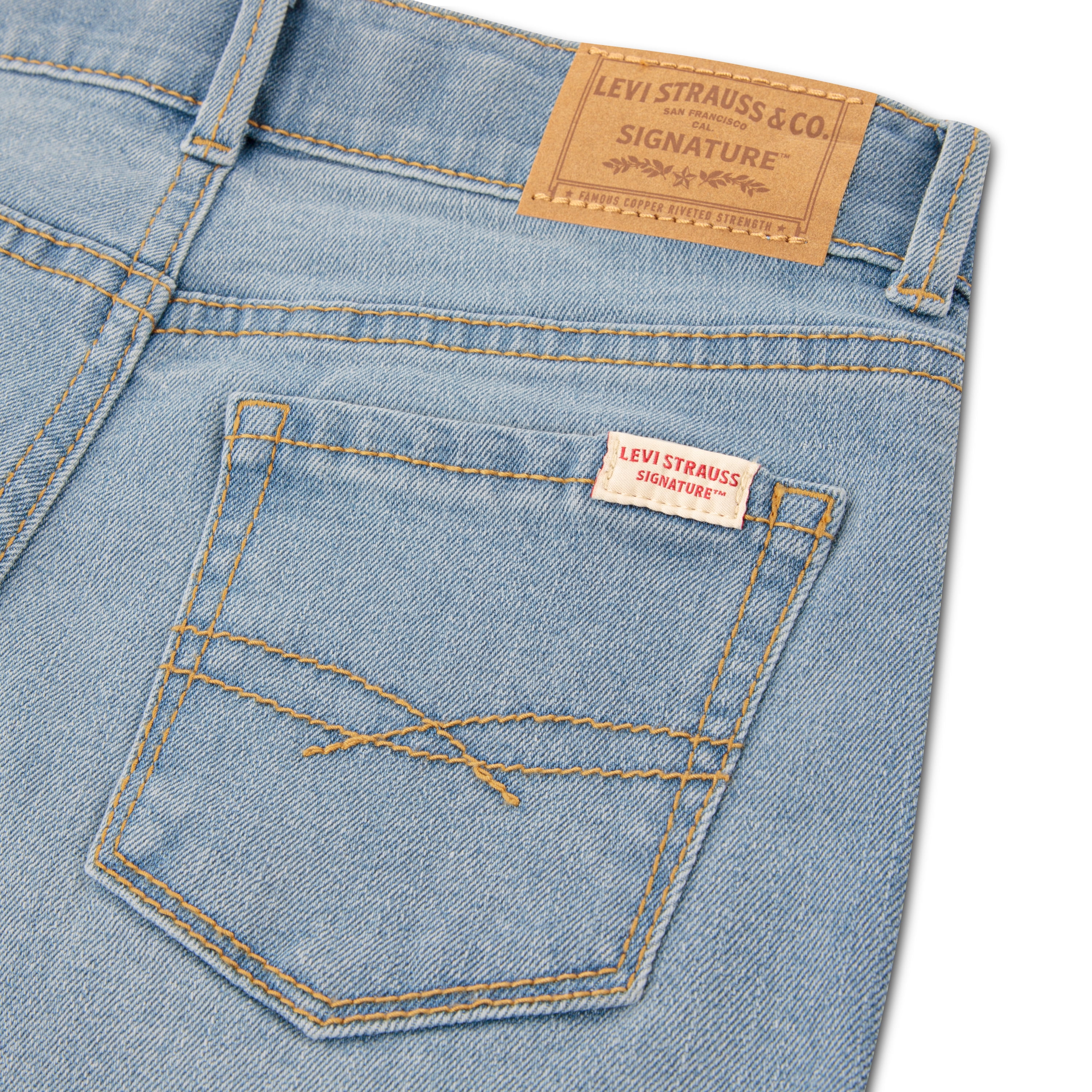 Levi Strauss Signature Girls Bermuda Denim Shorts, Sizes 5-18