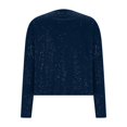 thumbnail image 4 of Women Casual Jackets Carnival Clothes For Stylish Metallic Casual Jacket For Long Sleeve Cardigan Open Front Outerwear Loose Fit Lightweight Fall Fashion Navy L, 4 of 9