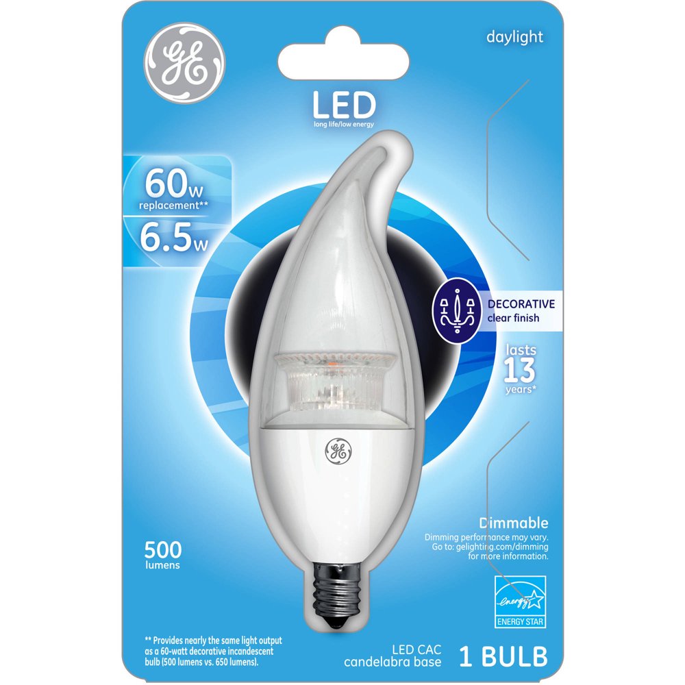 GE LED 7W Decorative Daylight Small Base Light Bulb 1pack Walmart