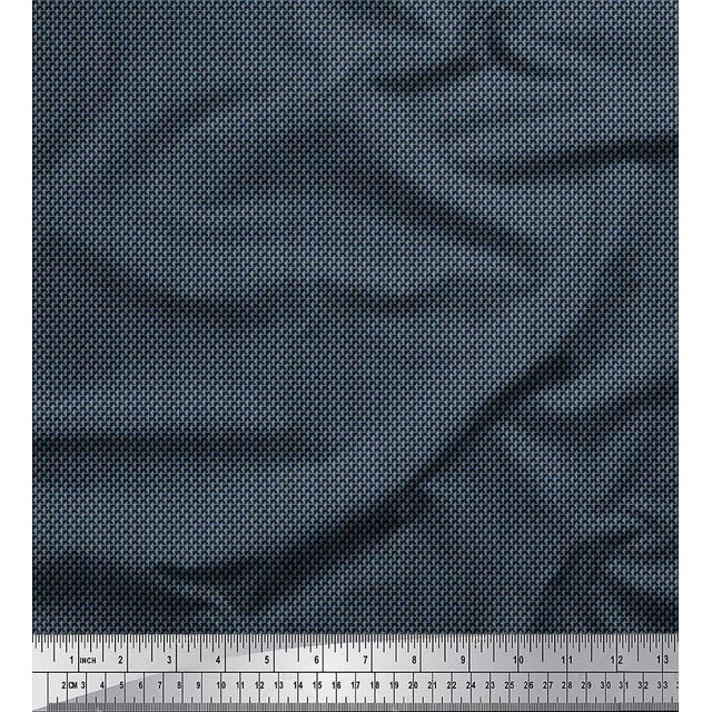 Soimoi Polyester Crepe Fabric Triangle Geometric Print Sewing Fabric Yard 52 Inch Wide