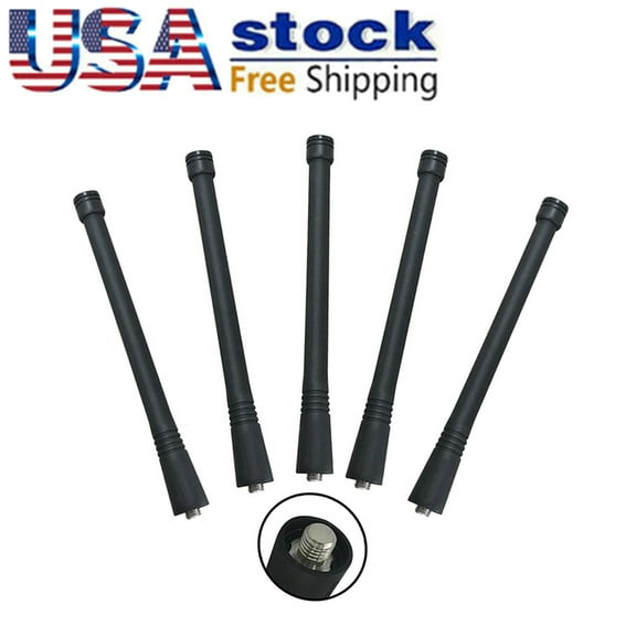 5Pack NAD6502 VHF 136-174MHz stubby Antenna Replacement for CP200 CP200D CP040 CP140 CP180 CP185 HT750 HT1250 HT1550 DEP450 GP68 GP88 GP328 Two Way Radio
