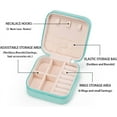 thumbnail image 3 of Small Travel Jewelry Case，Portable Jewelry Organizer Travel Case Leather Jewelry Box Travel Mini Storage Organizer Portable Display Storage Box For Rings Earrings Necklaces Gifts, 3 of 7