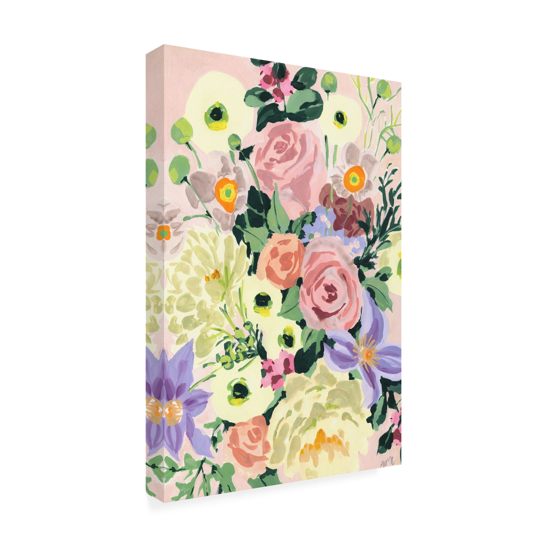 Trademark Fine Art Ania Zwara  Romantic Bouqet Canvas Wall Art