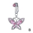 thumbnail image 3 of Large Butterfly Pendant Fake Navel Ring - Sexy, Classic Style for Parties, 3 of 8