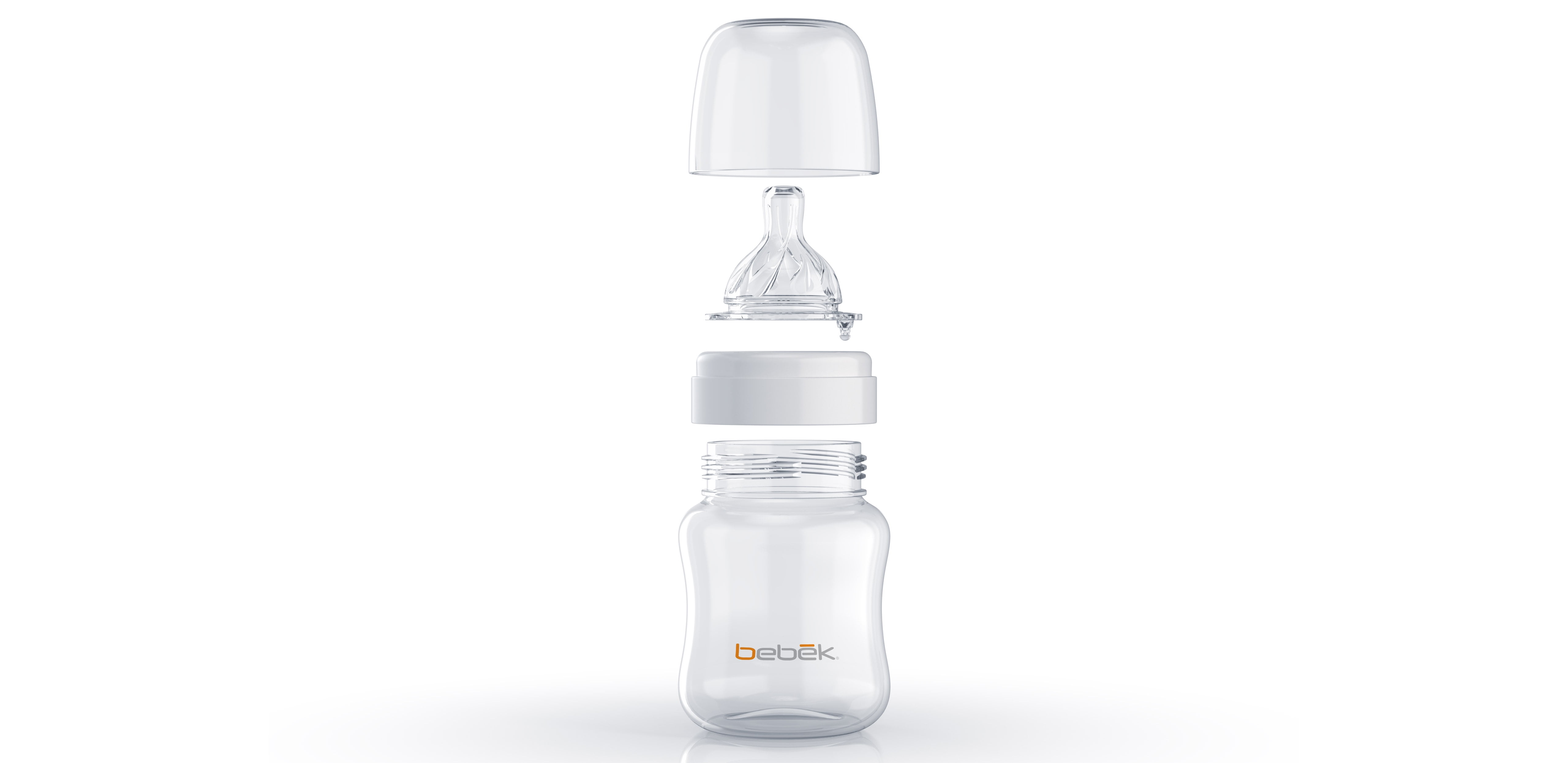 Bebek® 5oz and 9oz Patented Anti Colic Clear BPA-Free Baby Bottle  and Medicine Feeder