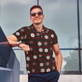 thumbnail image 4 of Balery Plaid Snowflakes Festive Camisa Polo de Hombre con Estampado, de Manga Corta y Tejido Medio, Camisa Tipo Golf Polo-XX-Large, 4 of 6