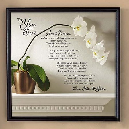 Personalized "To You with Love" Canvas Wall Decor, 11" x 11", Available in 2 Styles