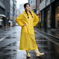 thumbnail image 6 of Thickened EVA Rain Poncho for Adults, Reusable Waterproof Raincoat with Hood, Portable Outdoor Rain Gear for Hiking Cycling Commuting, Unisex Cape-Style Rain Cape, 6 of 6