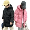 thumbnail image 6 of WOLLED 3-10Y Kids Boys Girls Casual Winter Jacket Tops Toddler Solid Color Hooded down Cotton Jacket Thickening Snowsuit Warm Short Outerwear, 6 of 9