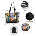 thumbnail image 2 of FORMRS Canvas Laptop Tote Bag for Women with 15.6" Computer Compartments Shoulder Handbag, Abstract Plants, 2 of 7
