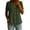 393#Green, variant on Women's Cotton Linen Gauze Tunic Top V Neck Button Down Empire Waist Peplum Design Lightweight Casual Summer Blouse Yellow 2XL
