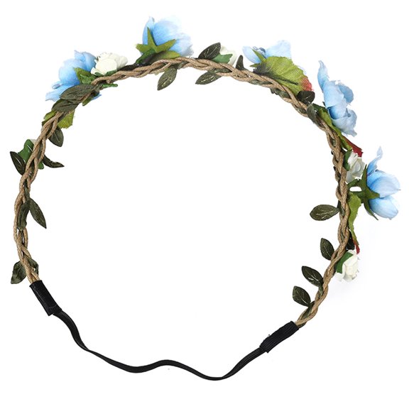 Seductiva Fashion Wide Headband Boho Ladies Floral Flower Festival Wedding Garland Hair Head Band Beach Party Lady Headscarf 1PC