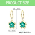 thumbnail image 3 of YYKihy New Flower Earrings Fashionable Women's Versatile Multi Color Petals Inlaid Ear Clip Earrings, 3 of 9