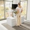 thumbnail image 2 of Stratus 60W Standing Desk with Drawers in White - Engineered Wood, 2 of 8