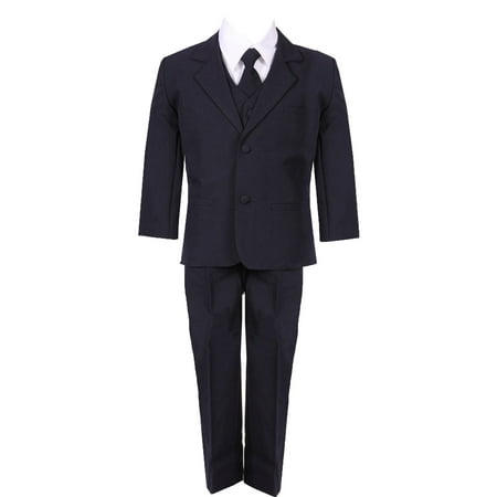 Rain Kids Boys Navy Straight Jacket 5 pc Special Occasion Suit Set
