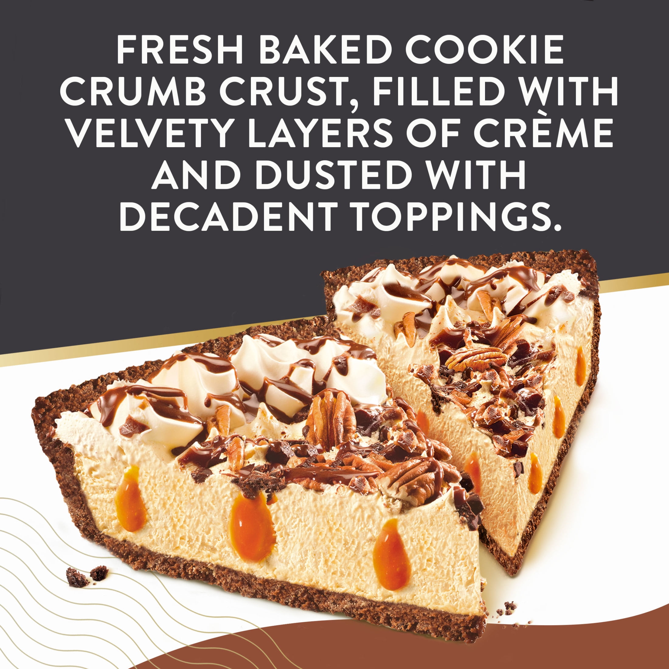 Edwards Singles Desserts Frozen Turtle Pie Slices, 5.41 oz 2 Pack