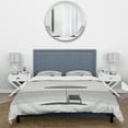thumbnail image 3 of Designart "Black And White Simplicity Beach Photo II" Nautical & Beach Bedding Covert Set - Coastal Beach Grey Coastal Bed Set With 2 Shams, 3 of 6