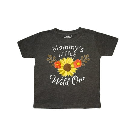 

Inktastic Mommy s Little Wild 1 with Beautiful Sunflower Gift Toddler Boy or Toddler Girl T-Shirt