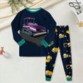 thumbnail image 2 of TOWED22 Toddler Boys Pajamas Set 2Pcs Long Sleeve Cotton Print Top and Pants Soft Sleepwear Pjs Jammies Fall Winter 6-12 Months 12-24 Months 2t 3t 4t 5t 6t 7t 8t 9t Children,Dark Green,8-9 Y, 2 of 5