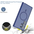 thumbnail image 4 of Magnetic for Samsung Galaxy S25 Ultra Case [Compatible with Magsafe] Translucent Matte Slim Thin Shockproof Anti-Yellow Women Men Protective Rugged Hybrid Cover For Samsung Galaxy S25 Ultra,Darkblue, 4 of 9