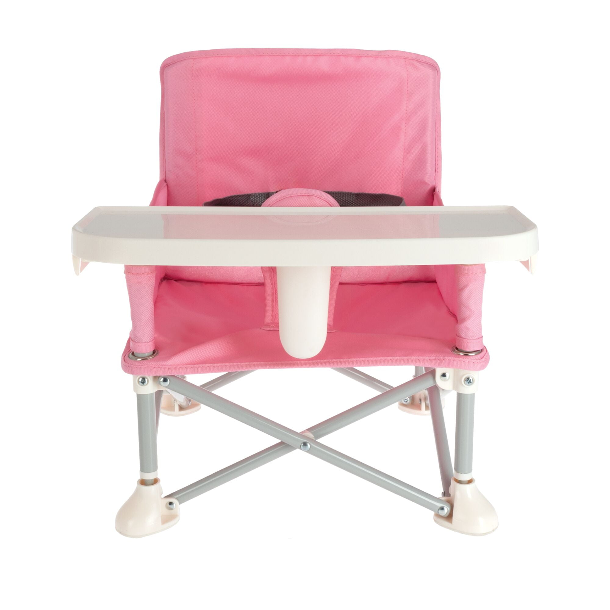 Nuby Pop-Up Portable Booster Seat with Removable Tray, Pink