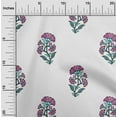 thumbnail image 1 of oneOone Viscose Jersey White Fabric Floral Block Fabric For Sewing Printed Craft Fabric By The Yard 60 Inch Wide, 1 of 5