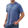 thumbnail image 3 of Playera Henley Casual Moda Manga Corta Para Hombre Algodón, 3 of 7
