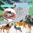 thumbnail image 3 of 12 Piezas Figuras Juguetes Realistas Mini Safari Zoo Figuras de Animales Juego Educativo de Aprendizaje de Plástico Suministros para Fiestas Temáticas de Animales Adornos para Pastel para Huevos de Pa, 3 of 5