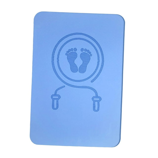 Colchoneta para saltar la cuerda, 1,2 cm de grosor, antideslizante, rectangular, con absorción de impactos. Azul